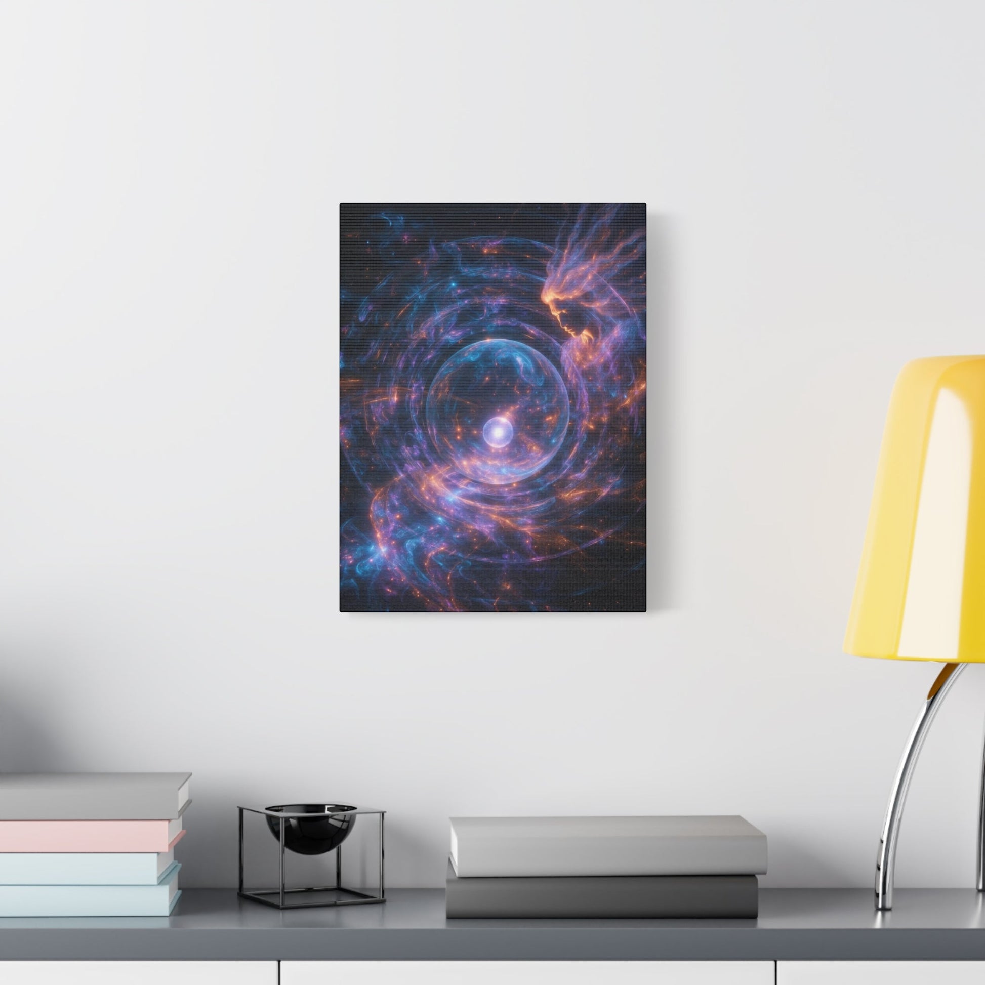 Cosmic Vortex Matte Canvas Print, Nebula Galaxy Wall Art, Stretched 1.25" Printify