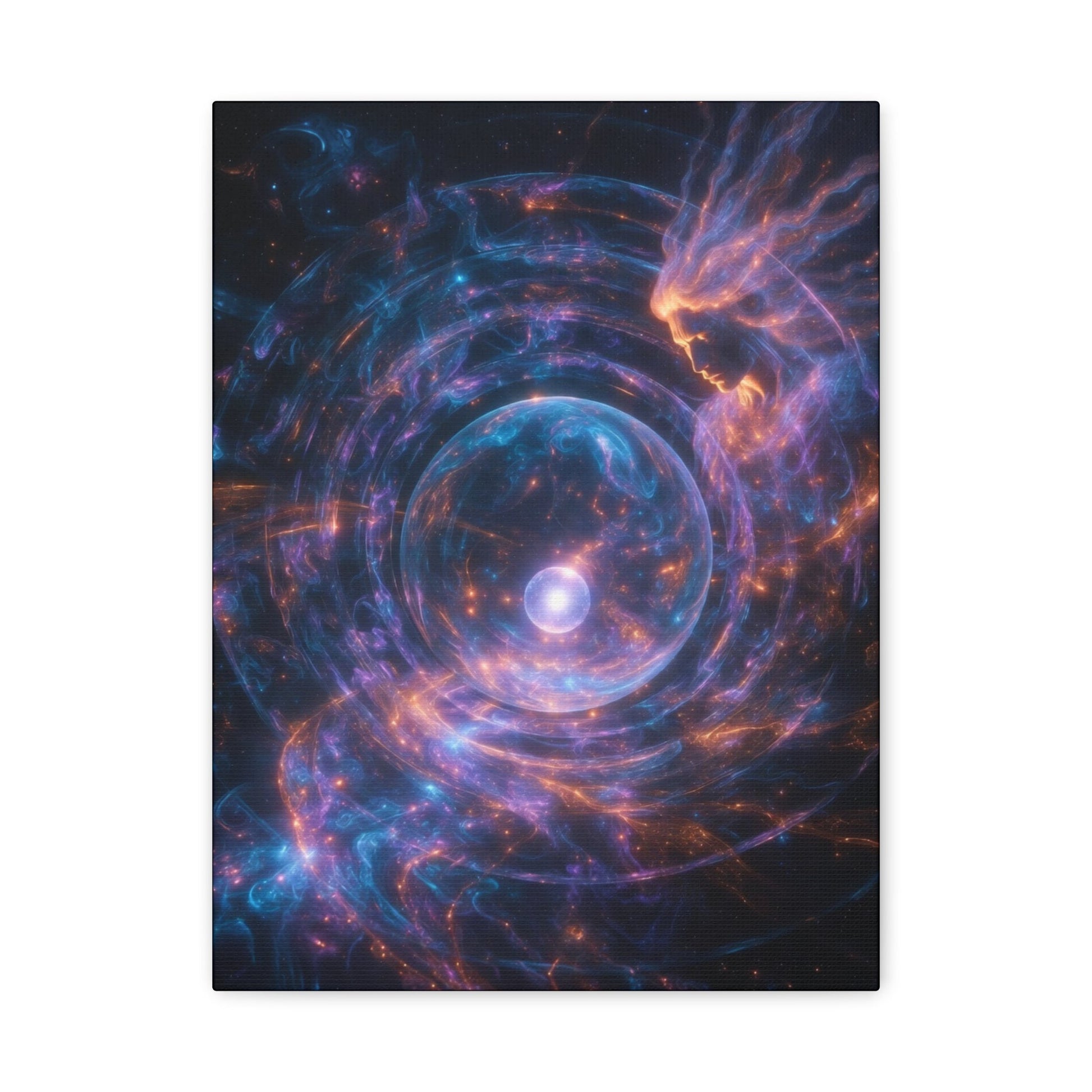Cosmic Vortex Matte Canvas Print, Nebula Galaxy Wall Art, Stretched 1.25" Printify