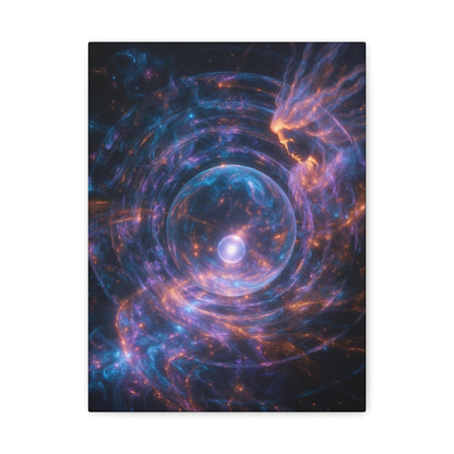 Cosmic Vortex Matte Canvas Print, Nebula Galaxy Wall Art, Stretched 1.25" Printify