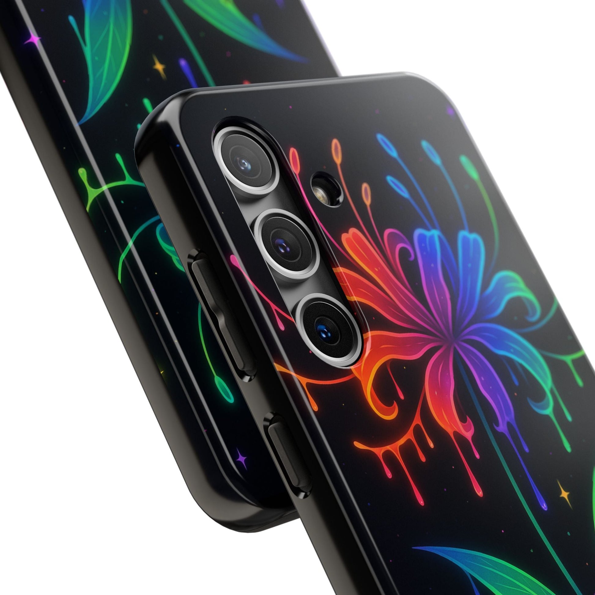 Neon Drip Flower Phone Case | Tough Phone Case Printify