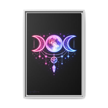 Triple Moon Framed Canvas