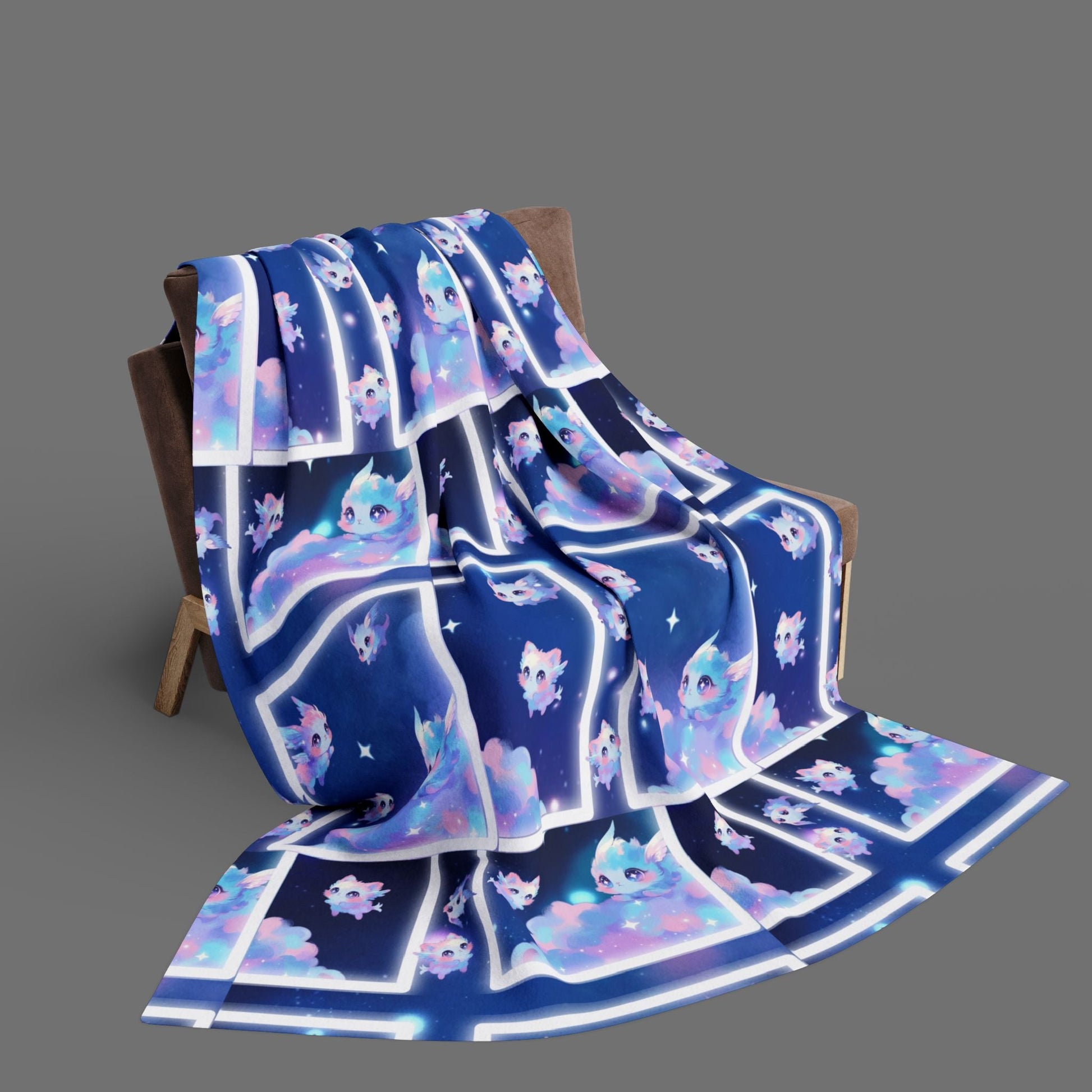 Cloud Kitty Sprites, Arctic Fleece Blanket Printify