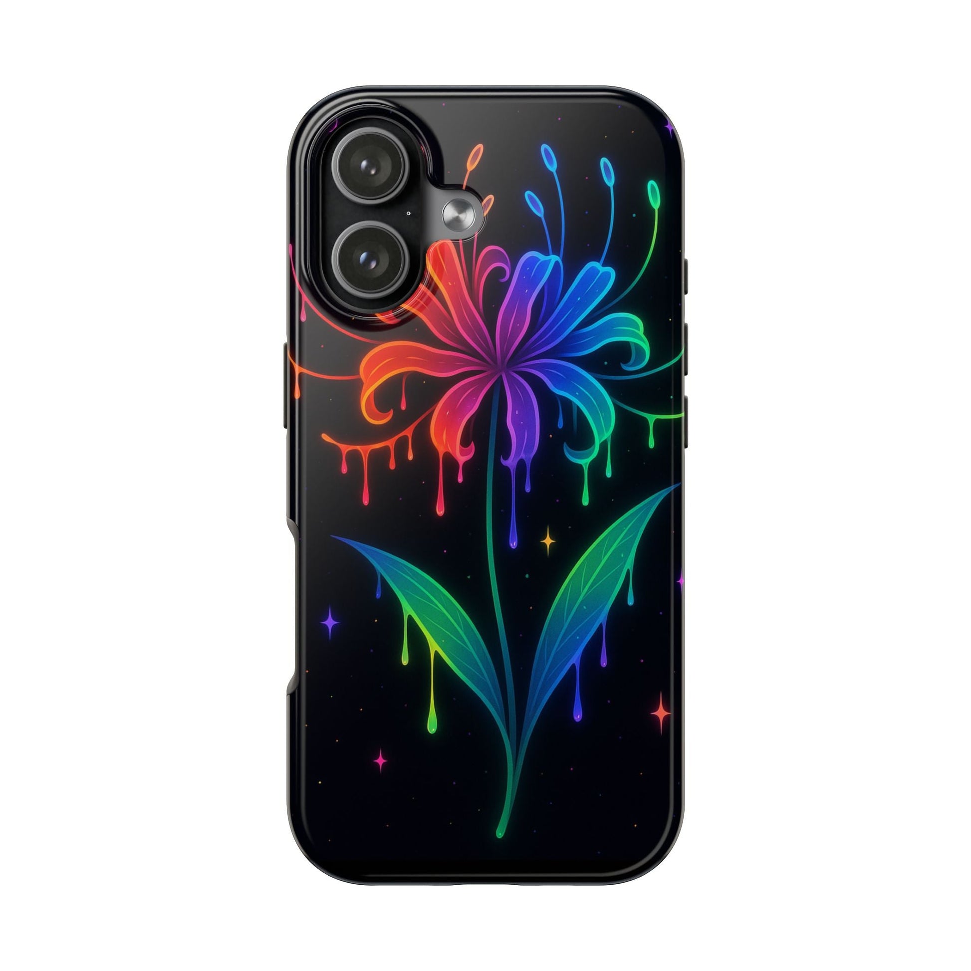Neon Drip Flower Phone Case | Tough Phone Case Printify