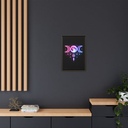 Triple Moon Framed Canvas