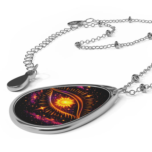 Infinite Sun Watcher Oval Necklace
