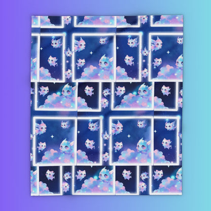 Cloud Kitty Sprites, Arctic Fleece Blanket Printify