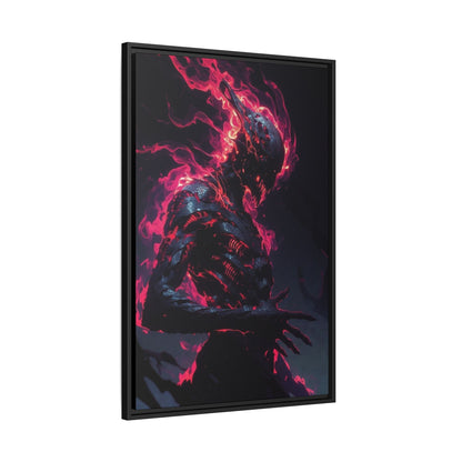 Flaming Shadow Creature Matte Canvas Printify