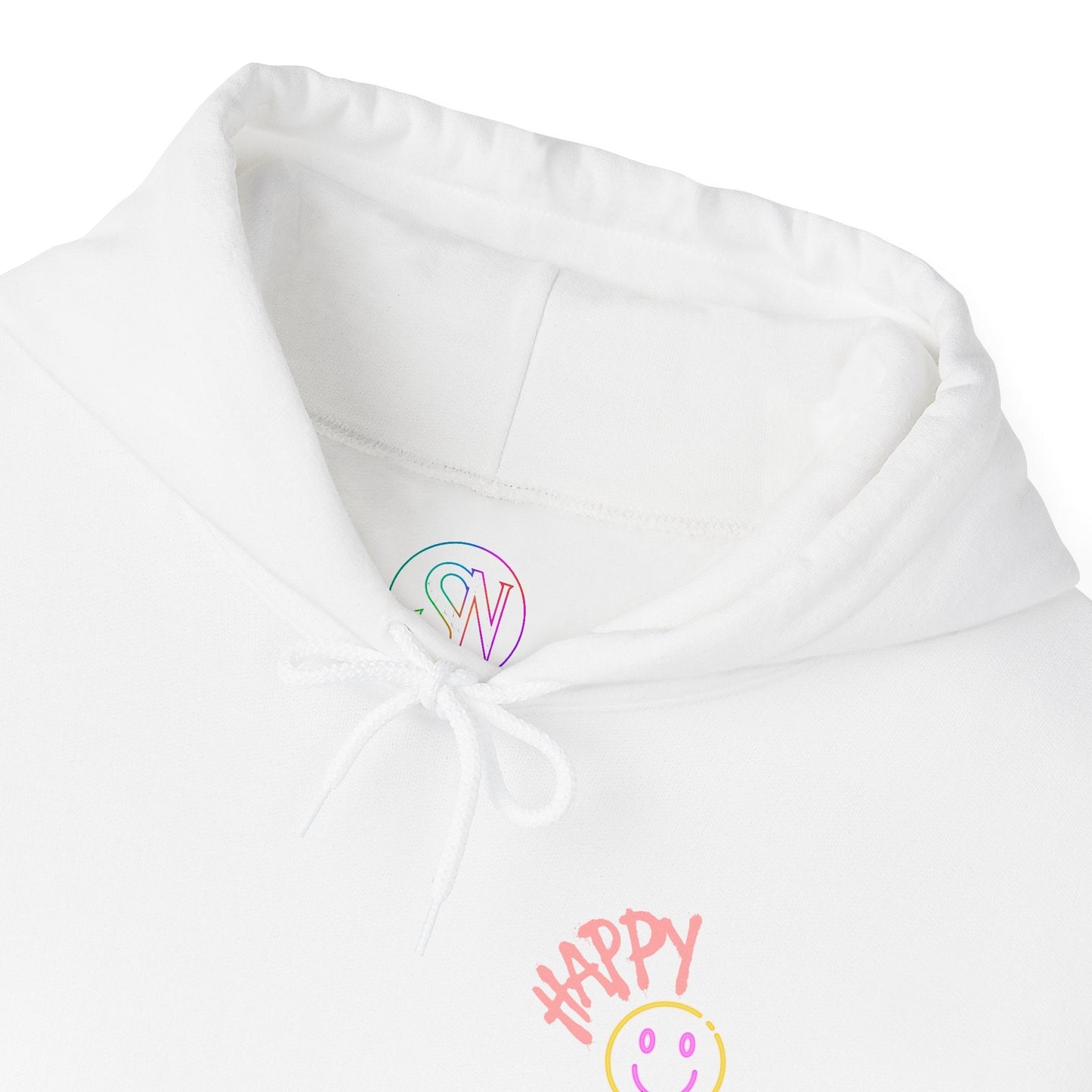 Neon Smiley Face Collage Hoodie Printify